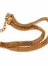 Collier ras-du-cou chaîne cubaine plaqué or véritable