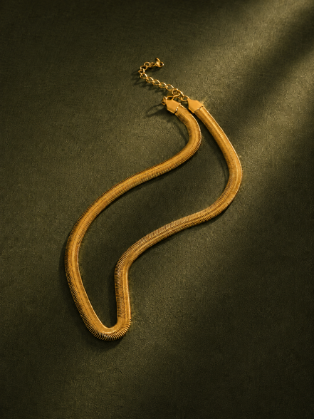 Collier chaîne Hip Hop plaqué or véritable