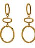 Boucles d'oreilles longues pendantes géométriques plaqué or véritable
