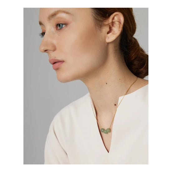 Collier pendentif aventurine verte