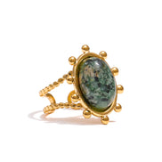 bague turquoise naturelle ouverture statement