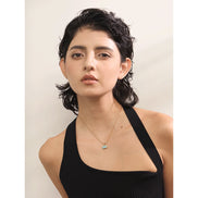 Collier pendentif carré amazonite