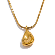Collier pendentif géométrique plaqué or véritable