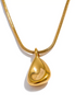 Collier pendentif géométrique plaqué or véritable