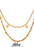 Collier chaîne superposée fine plaqué or véritable