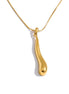 Collier pendentif acier inoxydable plaqué or véritable