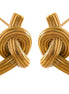 Boucles d'oreilles clous nouées plaqué or véritable