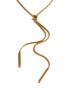 Collier chaîne pull réglable plaqué or véritable