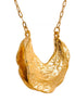 Collier pendentif lune croissante plaqué or véritable