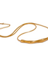 Collier clavicule acier inoxydable plaqué or véritable
