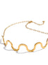 Collier ras-du-cou ondulé acier inoxydable plaqué or véritable