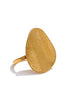Bague réglable géométrique poli plaqué or véritable