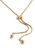 Collier chaîne longue réglable plaqué or véritable