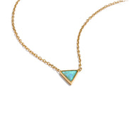 Collier pendentif triangulaire Opale