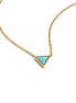 Collier pendentif triangulaire Opale