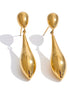 Boucles d'oreilles statement goutte d'eau plaqué or véritable