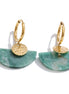 Boucles d'oreilles créoles jade africain