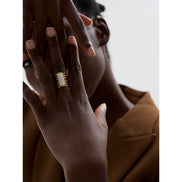bague large ouverte géométrique
