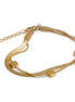 Bracelet manchette chaîne serpent plaqué or véritable
