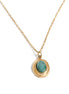 Collier pendentif œil de tigre et jade délicat