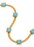 Collier chaîne serpent turquoise