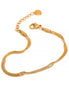 Bracelet chaîne serpent embossé plaqué or véritable