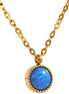 Collier pendentif Opale bleue foncé