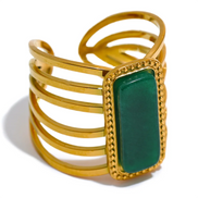 bague large ouverte géométrique