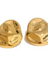 Boucles d'oreilles clous géométriques texturées plaqué or véritable