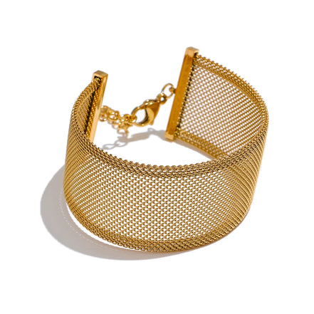 Ensemble collier ras-du-cou et bracelet plaqué or véritable