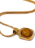 Collier pendentif carré pierre de tigre