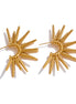 Boucles d'oreilles Huggie géométriques plaqué or véritable