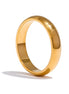 Bague lisse brillante hypoallergénique plaqué or véritable