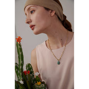 Collier pendentif agate naturelle