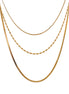 Collier chaîne superposée plaqué or véritable