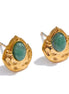 Boucles d'oreilles rhodochrosite et jade africain