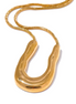 Collier pendentif forme U plaqué or véritable