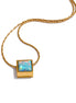 Collier pendentif carré Opale naturelle