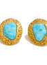 Boucles d'oreilles puces amazonite naturelle