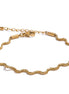 Bracelet jonc chaîne chic plaqué or véritable
