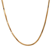 Collier chaîne longue carrée plaqué or véritable