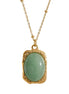 Collier pendentif carré améthyste et aventurine