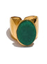 bague large pierre naturelle finition PVD