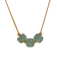 Collier pendentif aventurine verte