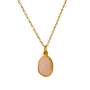Collier pendentif aventurine verte et cristal rose