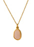 Collier pendentif aventurine verte et cristal rose