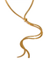 Collier chaîne serpent plate réglable plaqué or véritable