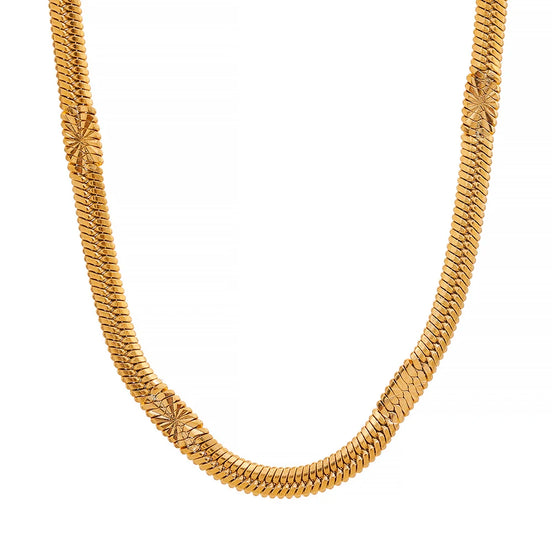 Collier chaîne serpent plaqué or véritable