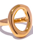 Bague minimaliste géométrique creuse plaqué or véritable
