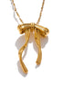 Collier pendentif nœud papillon plaqué or véritable